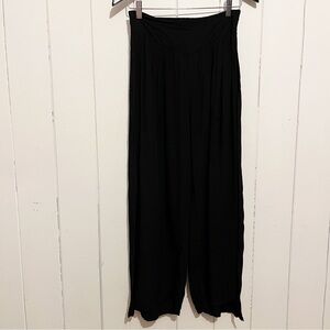 Black Open Wide Leg Pants.